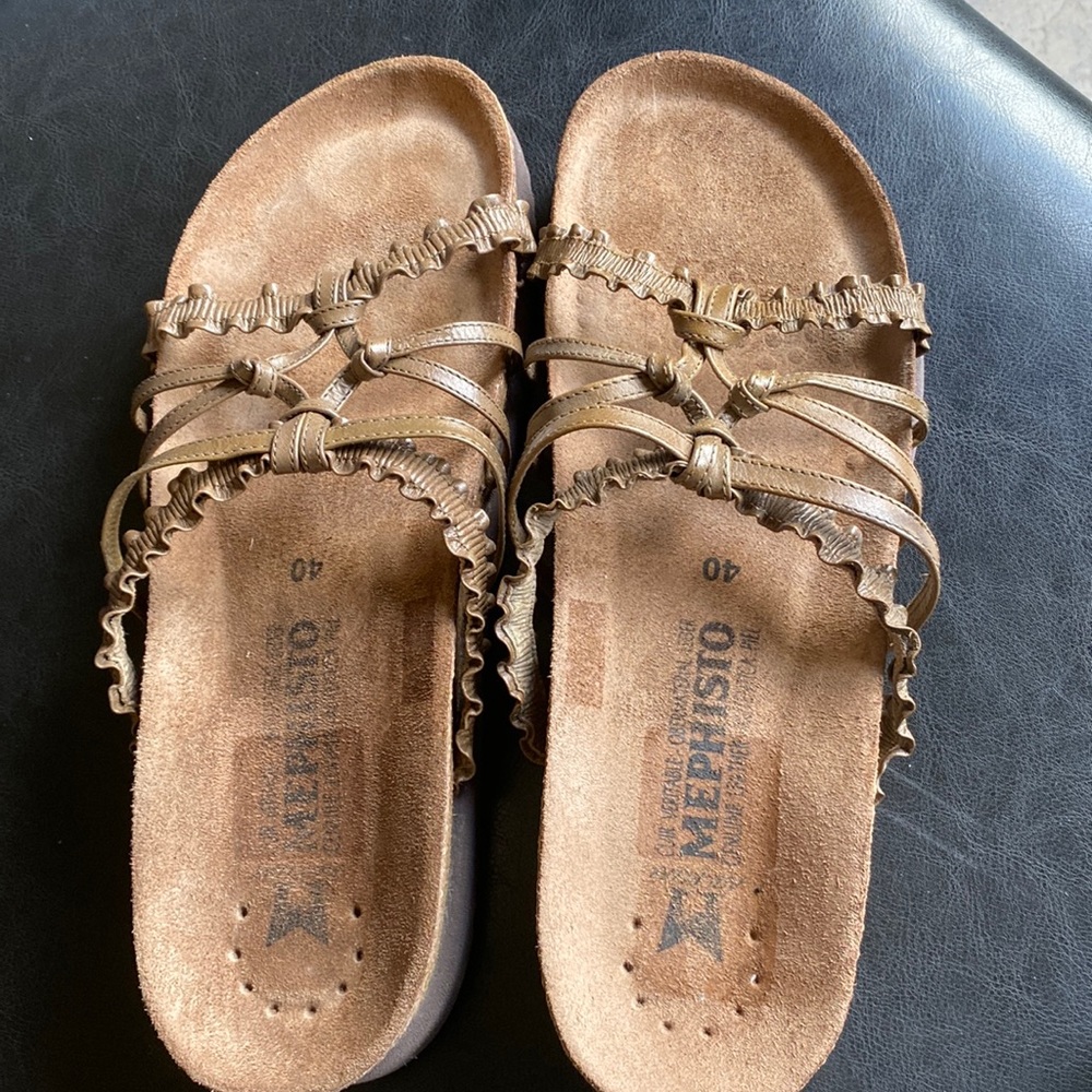 MEPHISTO Amazing Shape Sandals Brown HILLY Size 10/40